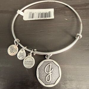 Alex and Ani Silver Initial Charm Bracelet